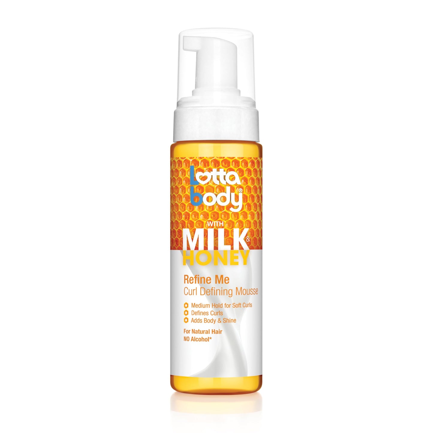 Lotta Body, Refine Me Curl Defining Mousse, Medium Hold for Soft Curls, Moisturizes, Controls Frizz, 7 Fl Oz