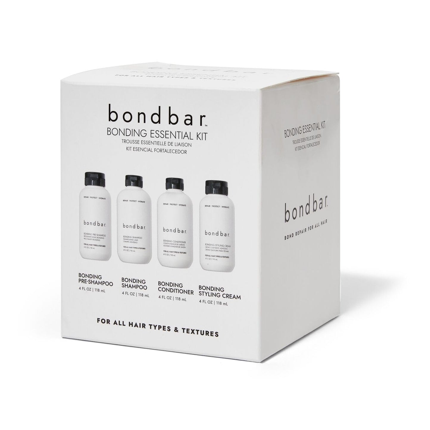 Bonding Essential Kit, Contains PreShampoo, Shampoo, Conditioner, and Styling Cream, 4 x 4 Oz