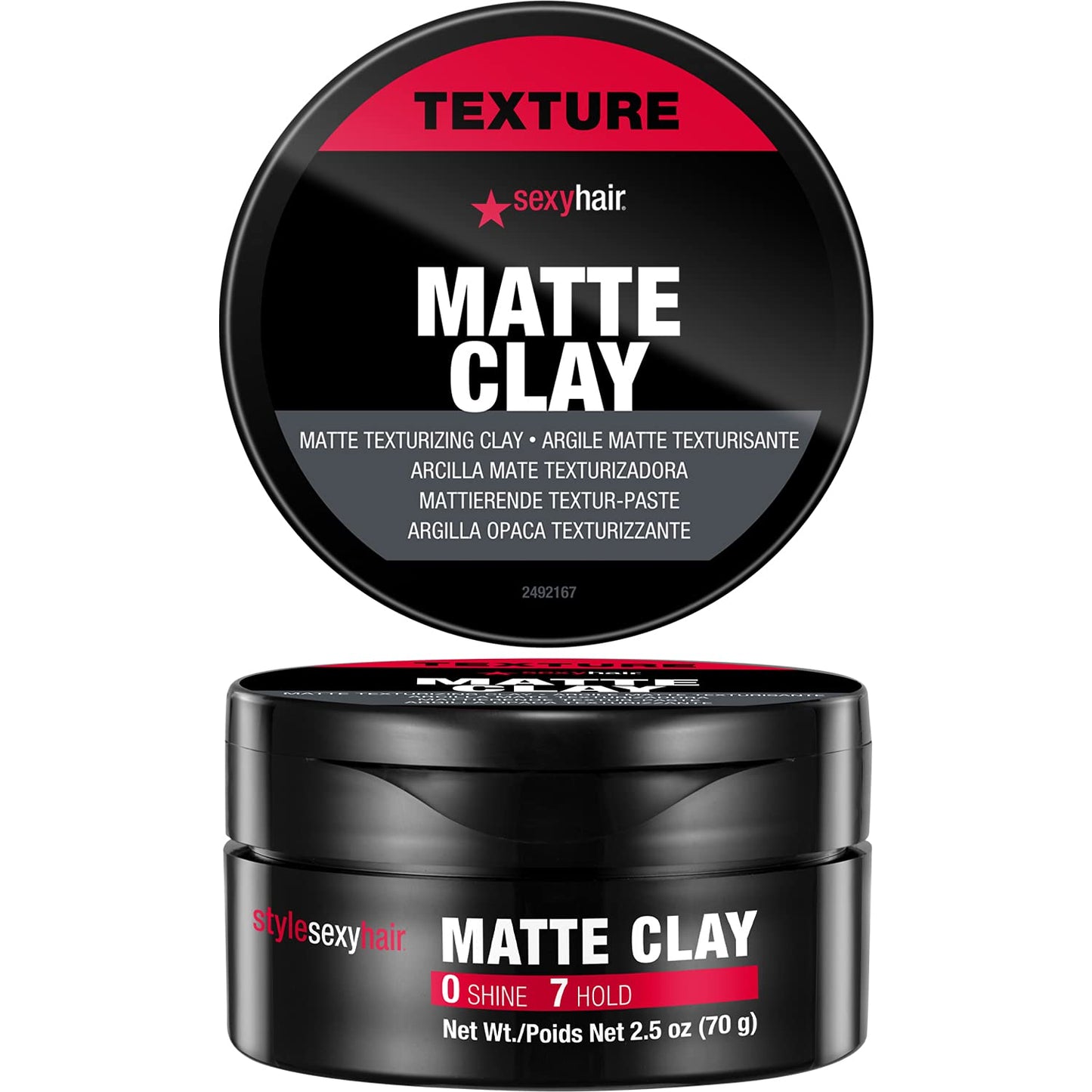 SexyHair Style Matte Clay Matte Texturizing Clay | Separates, Defines and Molds | Helps Tame Unruly Ends | Washes Out Easily