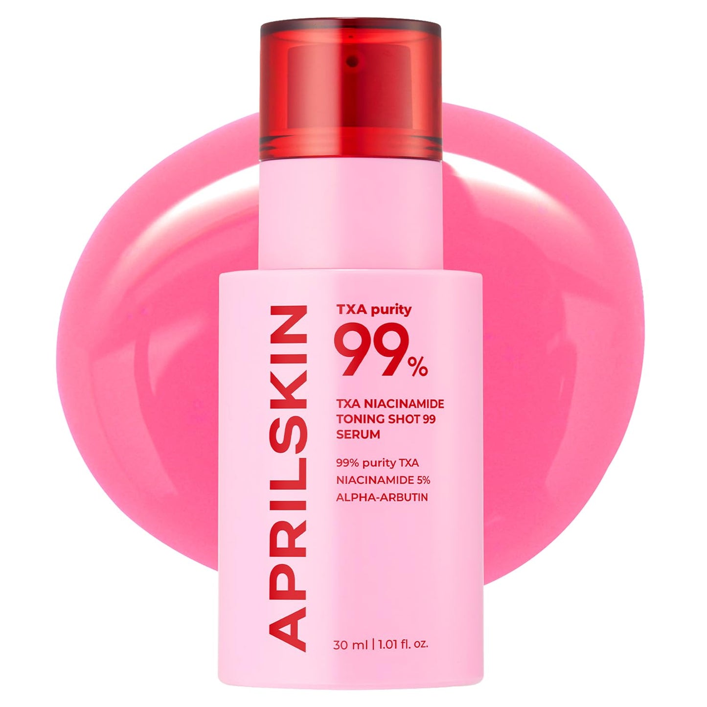 APRILSKIN TXA Niacinamide Toning Shot 99 Spicule Facial Serum | Skin Booster Serum for Brightening and Pore Care | 99% High-Purity Tranexamic Acid 3% + Niacinamide 5% | Korean Skin Care | 1.01 fl. oz.