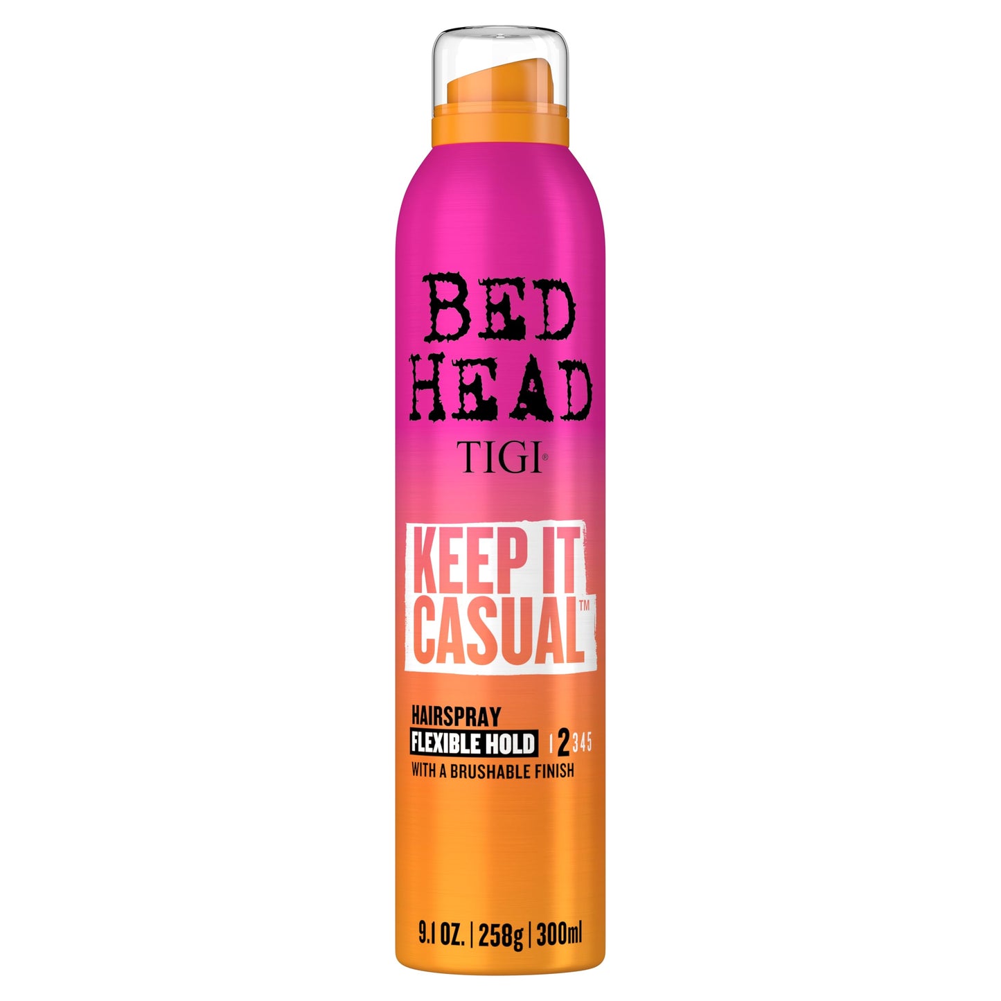 TIGI Bed Head Frizz Control Flexible Hold Hairspray for Long Lasting and Flexible Hold, Keep It Casual Brushable Hair Spray, 9.1 Oz