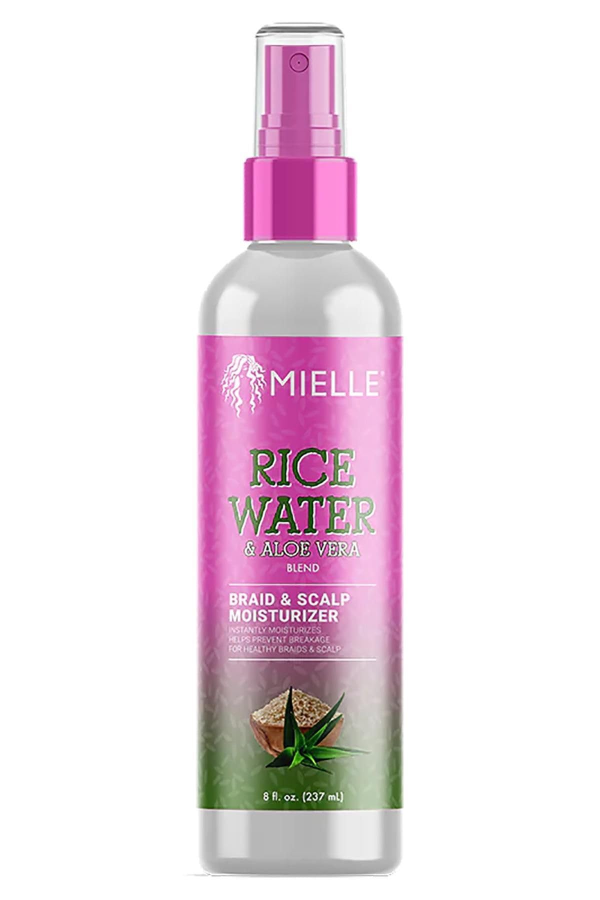 Mielle Rice Water & Aloe Vera Blend Braid & Scalp Moisturizer 8 Fl Oz (Pack of 2)