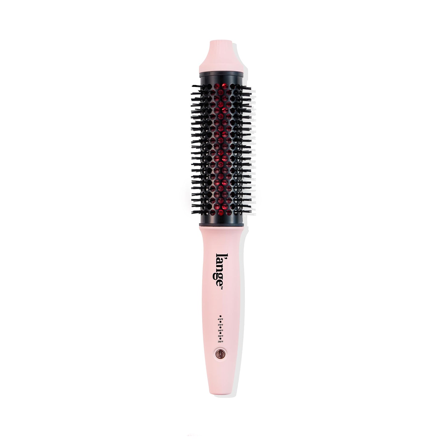 L'ANGE HAIR GlamWave Infrared Thermal Ionic Brush | 38mm Heated Round Thermal Brush for Volume and Curls | Reduces Frizz | Adds Shine | Smooth Styling Tool for All Hair Types (Blush)