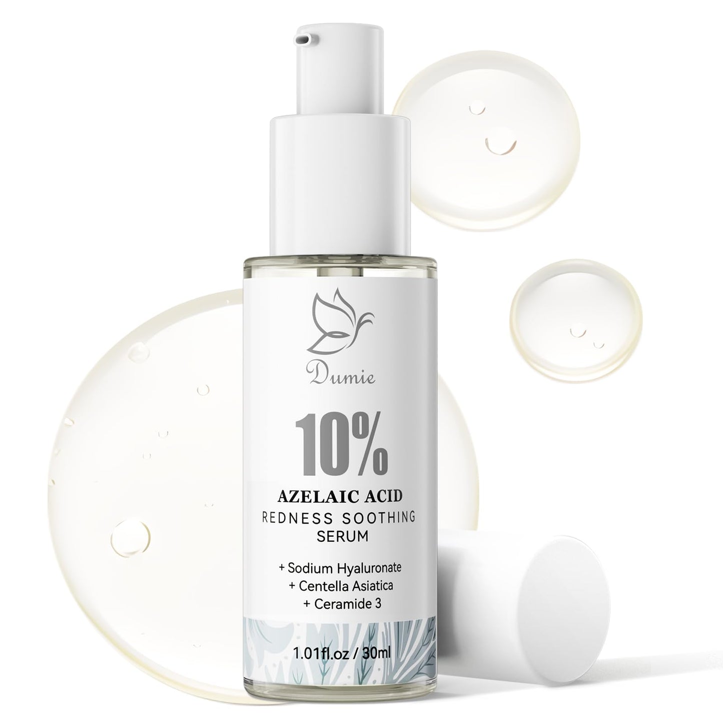 10% Azelaic Acid Redness Soothing Serum, Hyaluronic Acid & Centella Asiatica, Facial Serum for Sensitive Skin Relief, Korean Skincare Barrier Repair & Hydration - 30ml/1.01 fl oz