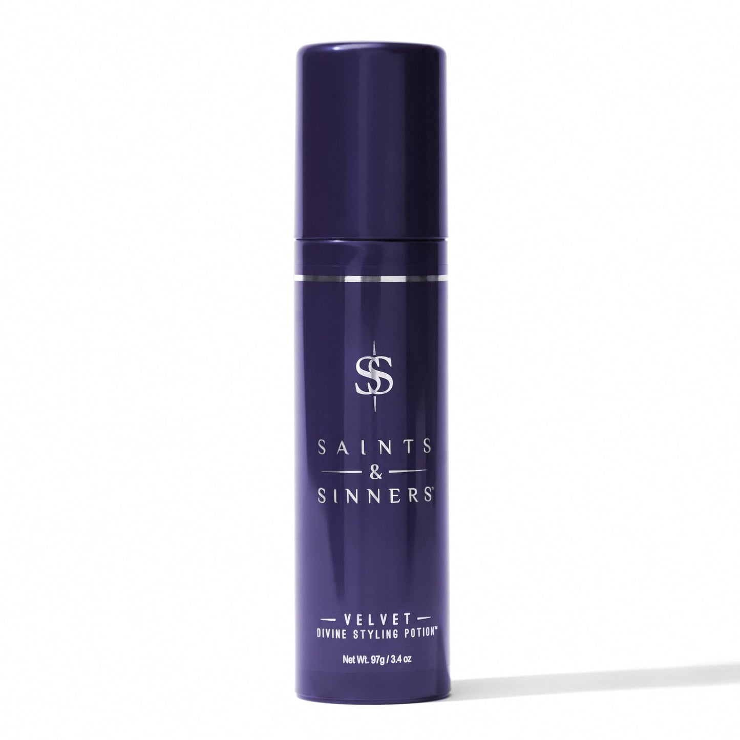 Saints & Sinners Award Winning Velvet Divine Hair Styling Potion, Thermal Protectant, Shine & Defrizzes Hair, Moisturizing Anti-Frizz Hair Cream, Helps Dry Hair, 3.4 oz