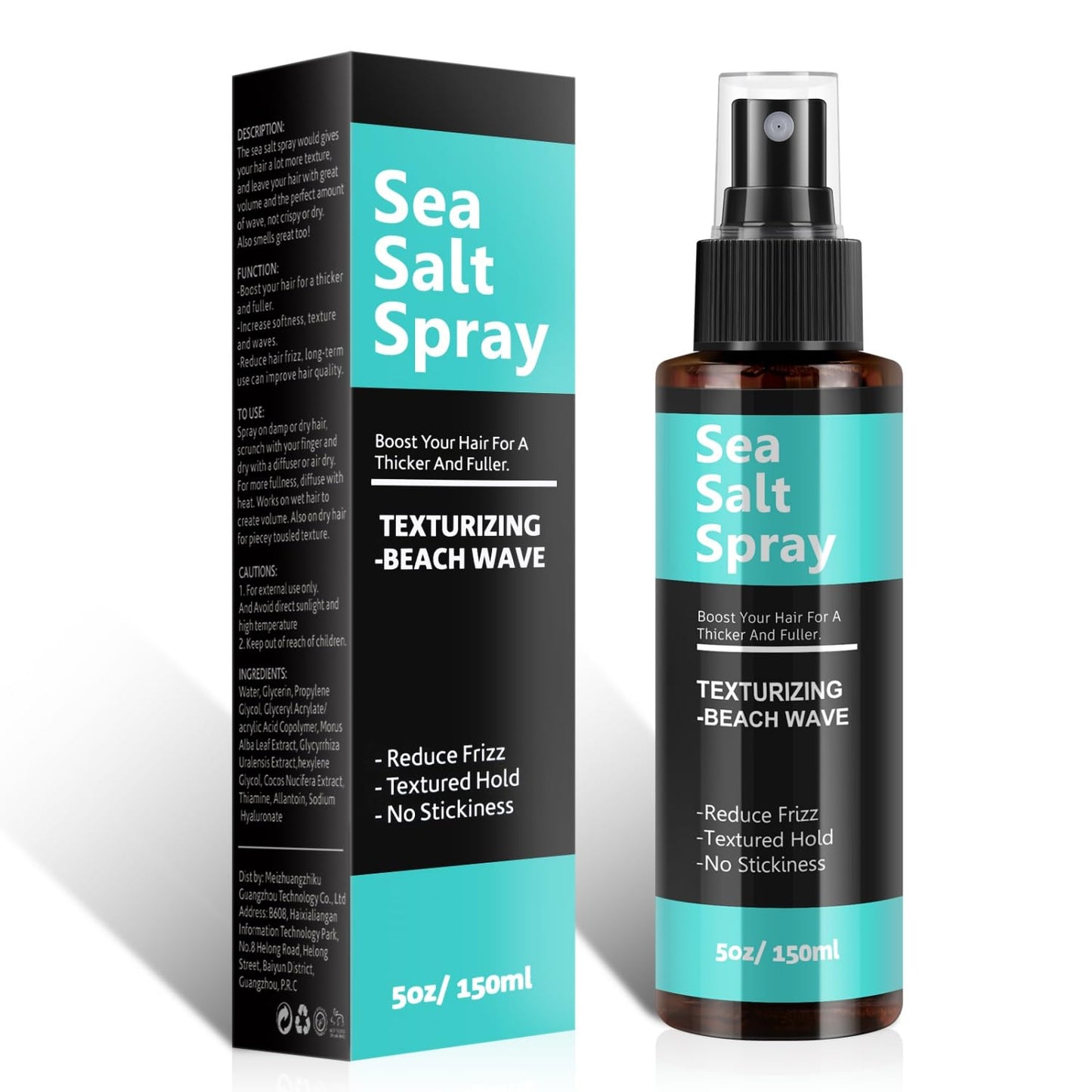 Sea Salt Spray for Hair Men and Women 5 fl oz - Dry Texturizing & Volumizing, Curl and Beach Waves Spray for Hair