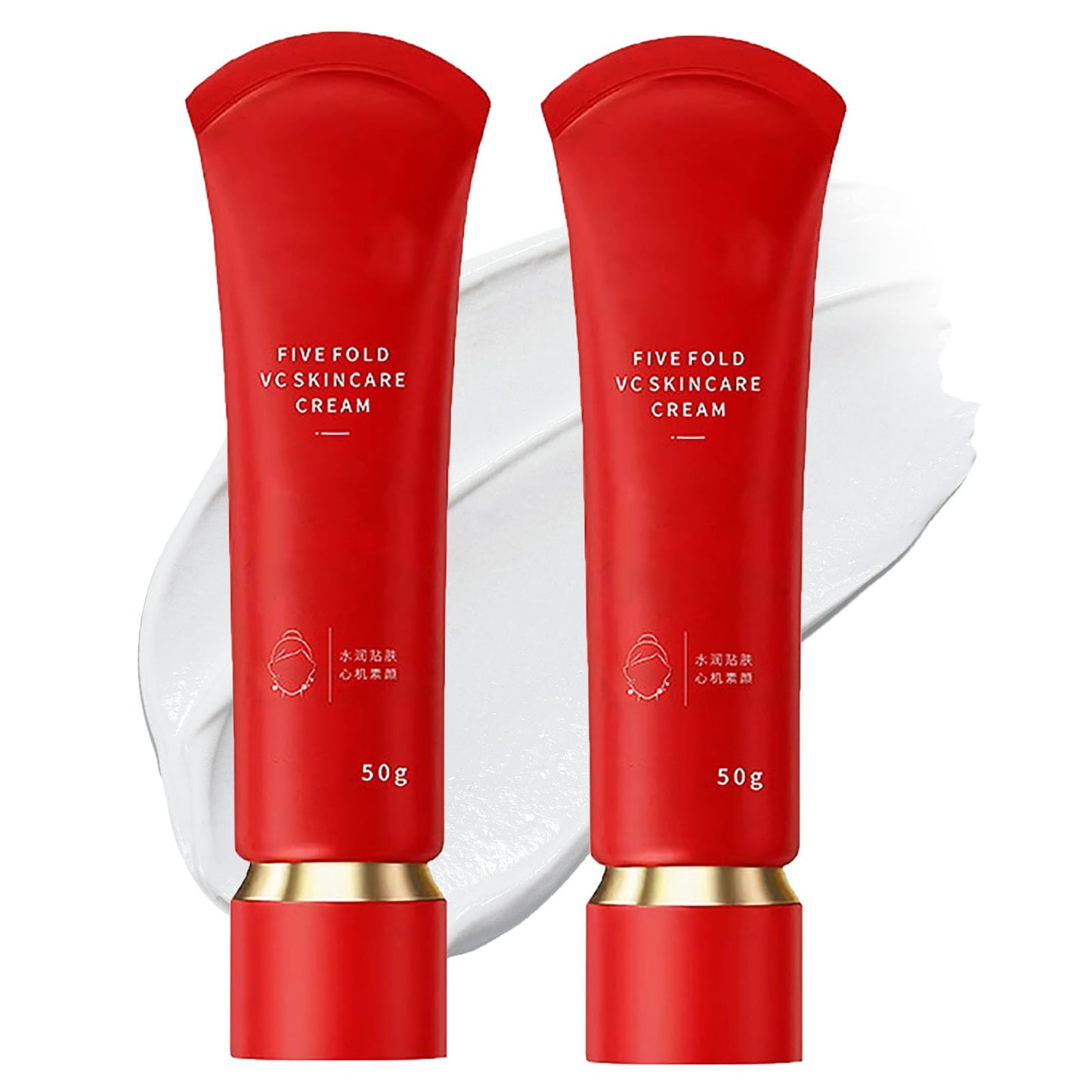 Five Fold VC Skin Care Cream,Swarous Moisturizing ππ«π’π π‘πππ§ing Tone-Up Concealer Cream,Korean 5-in-1 Multi-cream Face Makeup Foundation Anti-Wrinkle Oil Control &Long-Lasting & Waterproof (2)