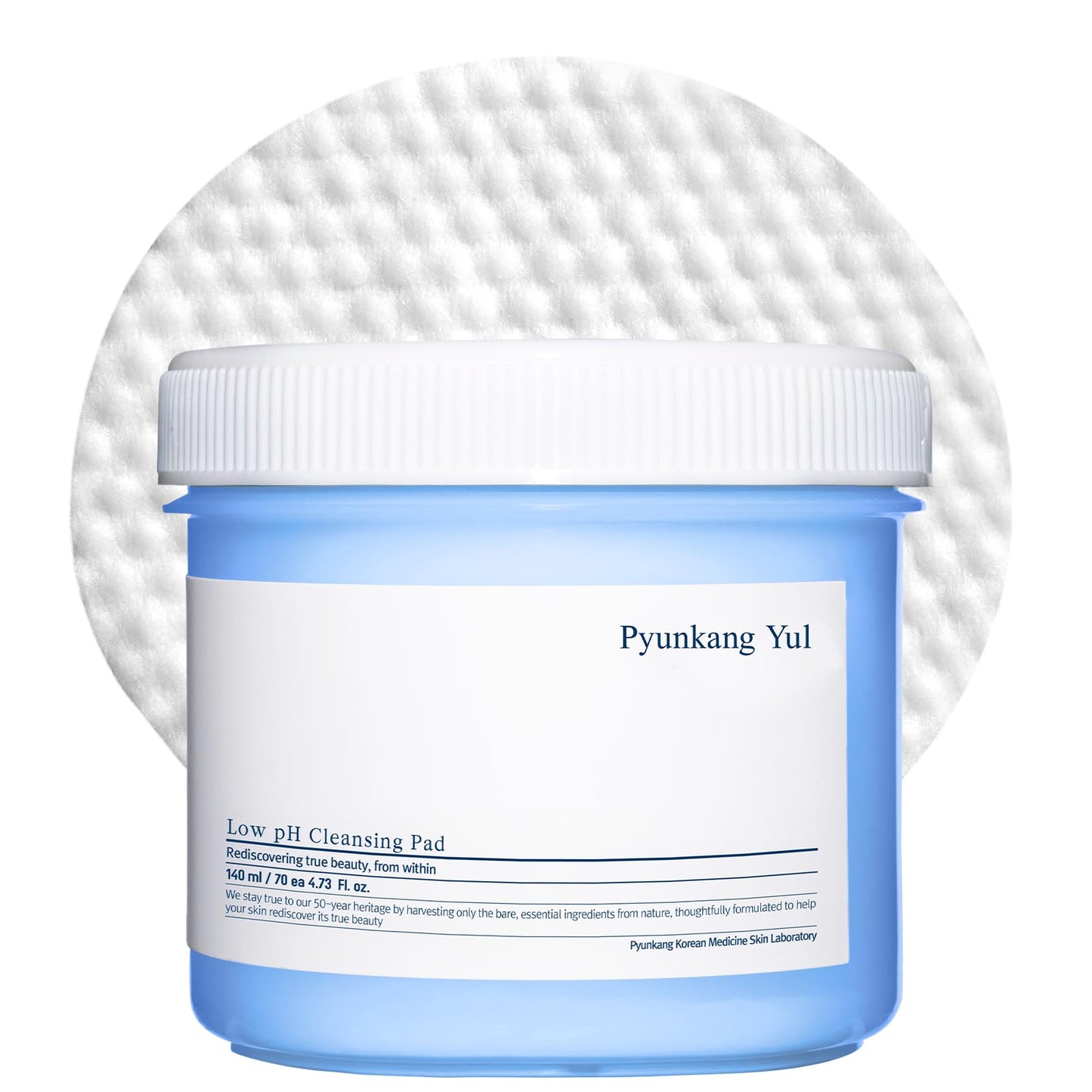 PYUNKANG YUL Low pH Cleansing Pad, 140ml 70ea Makeup Cleansing Wipes Hypoallergenic and dermatologist-tested