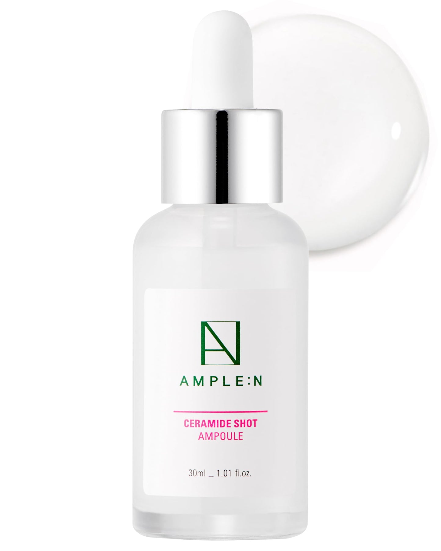 AMPLE:N Ceramide Shot Ampoule Anti Aging and Hydrating Serum with Ceramide for Deep Moisturization For Dry & Rough Skin to Reduces Wrinkles & Repairs Skin, 1.01 fl.oz.