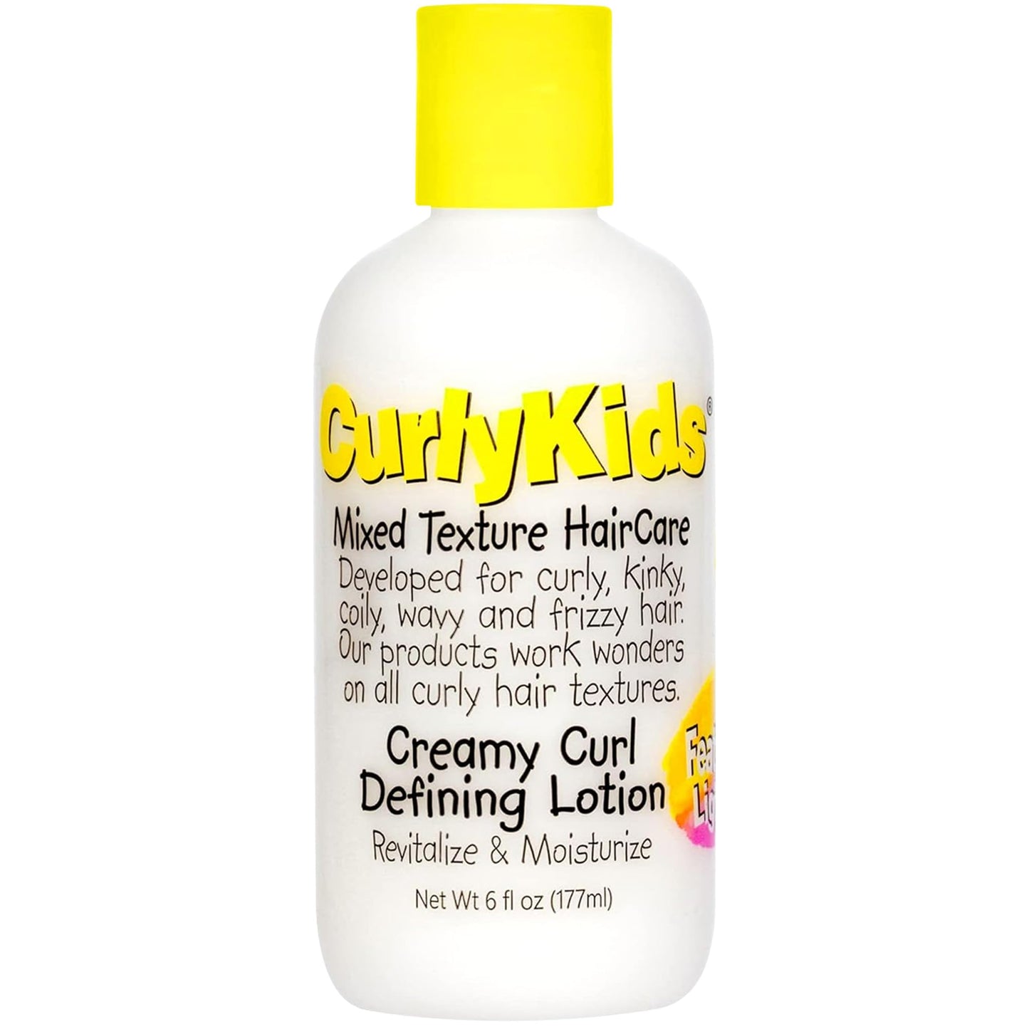 CurlyKids Curl Defining Lotion Lightweight Creamy Hair Lotion for Frizz-Free, Soft & Defined Curls Kids Haircare for Curly, Kinky, Coily & Wavy Hair Moisturizing & Non-Crunchy Formula, 6oz