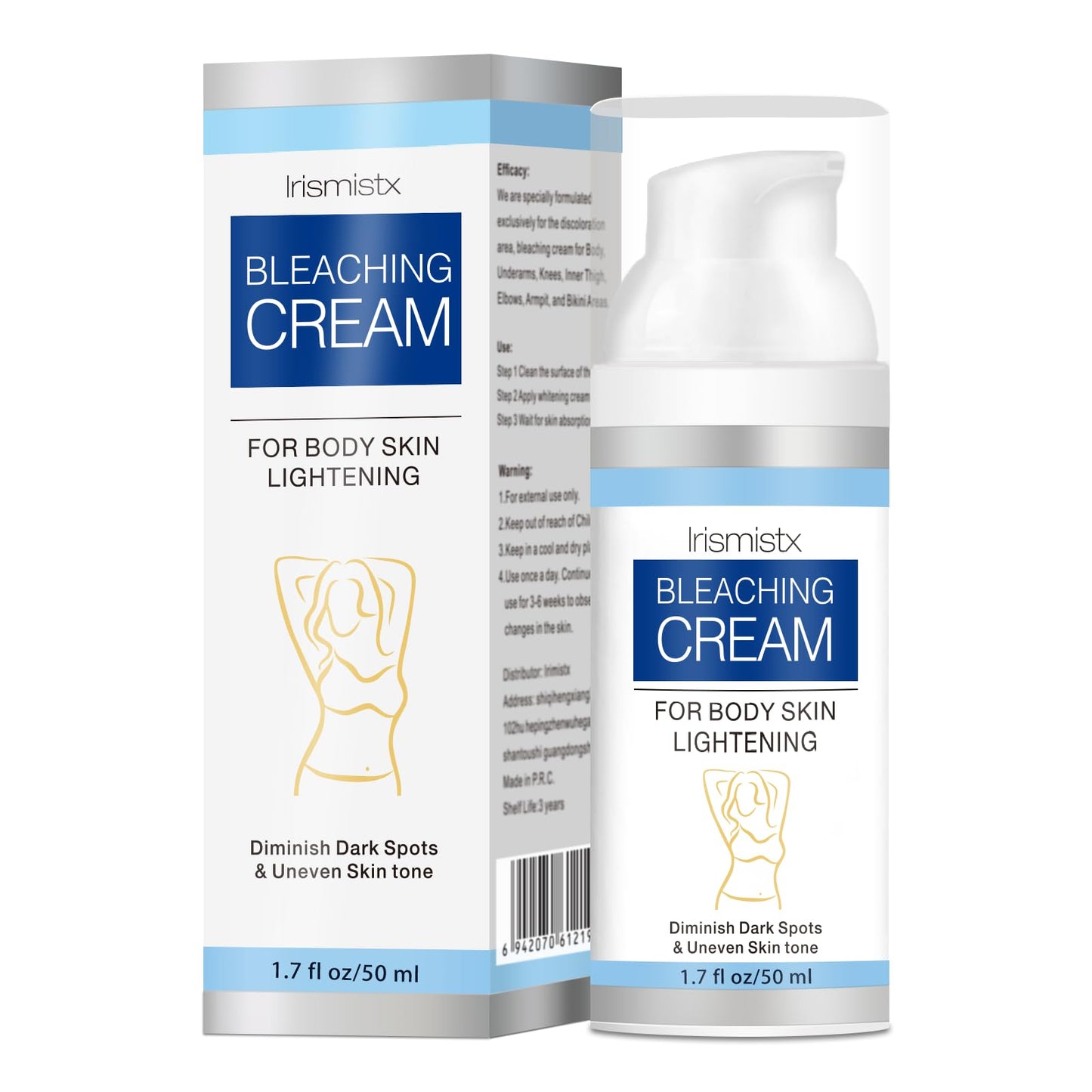 Skin Whitening Cream, Intimate Bleaching Cream for Women, Skin Lightening for Dark Spots, Private Parts, Underarms, Elbows, Armpits, Knees, Inner Thighs
