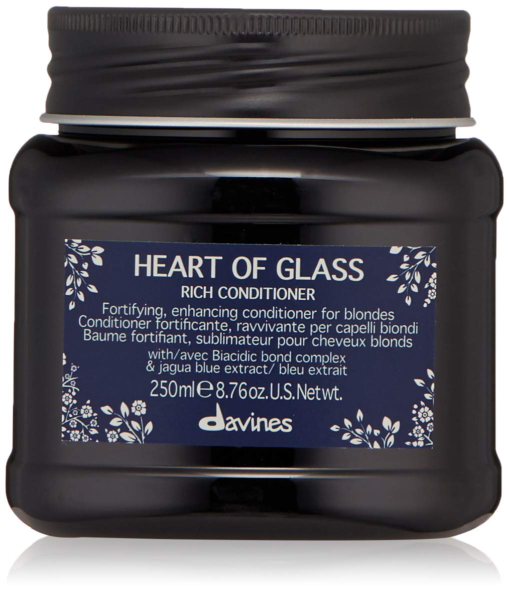 DAVINES Heart Of Glass Rich Conditioner For Blonde Care, Intense Nourishment And Fortifying Action For Natural And Cosmetically Treated Hair