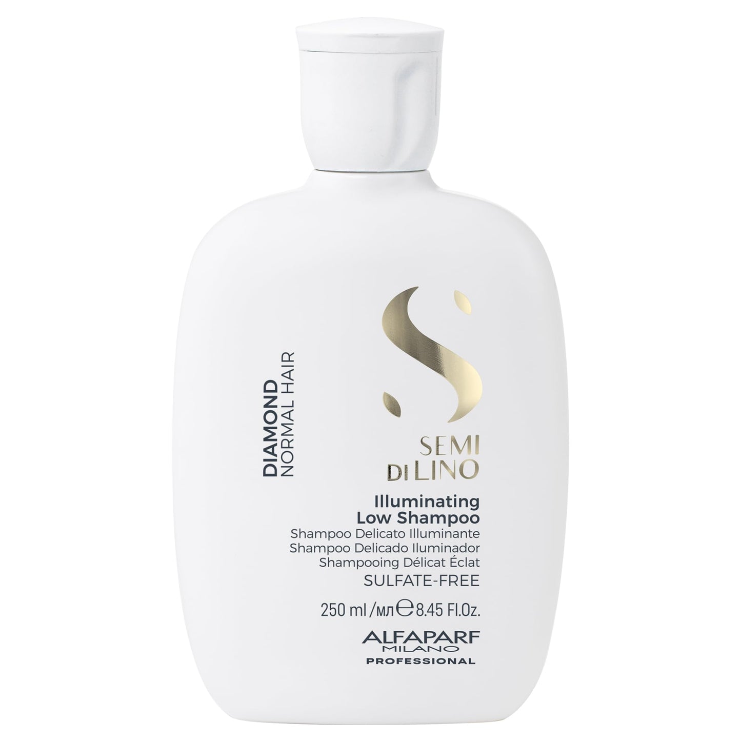 ALFAPARF MILANO Semi Di Lino Diamond Shine Illuminating Sulfate Free Shampoo - Adds Gloss and Shine - Paraben and Paraffin Free - Safe on Color Treated Hair - Professional Salon Quality