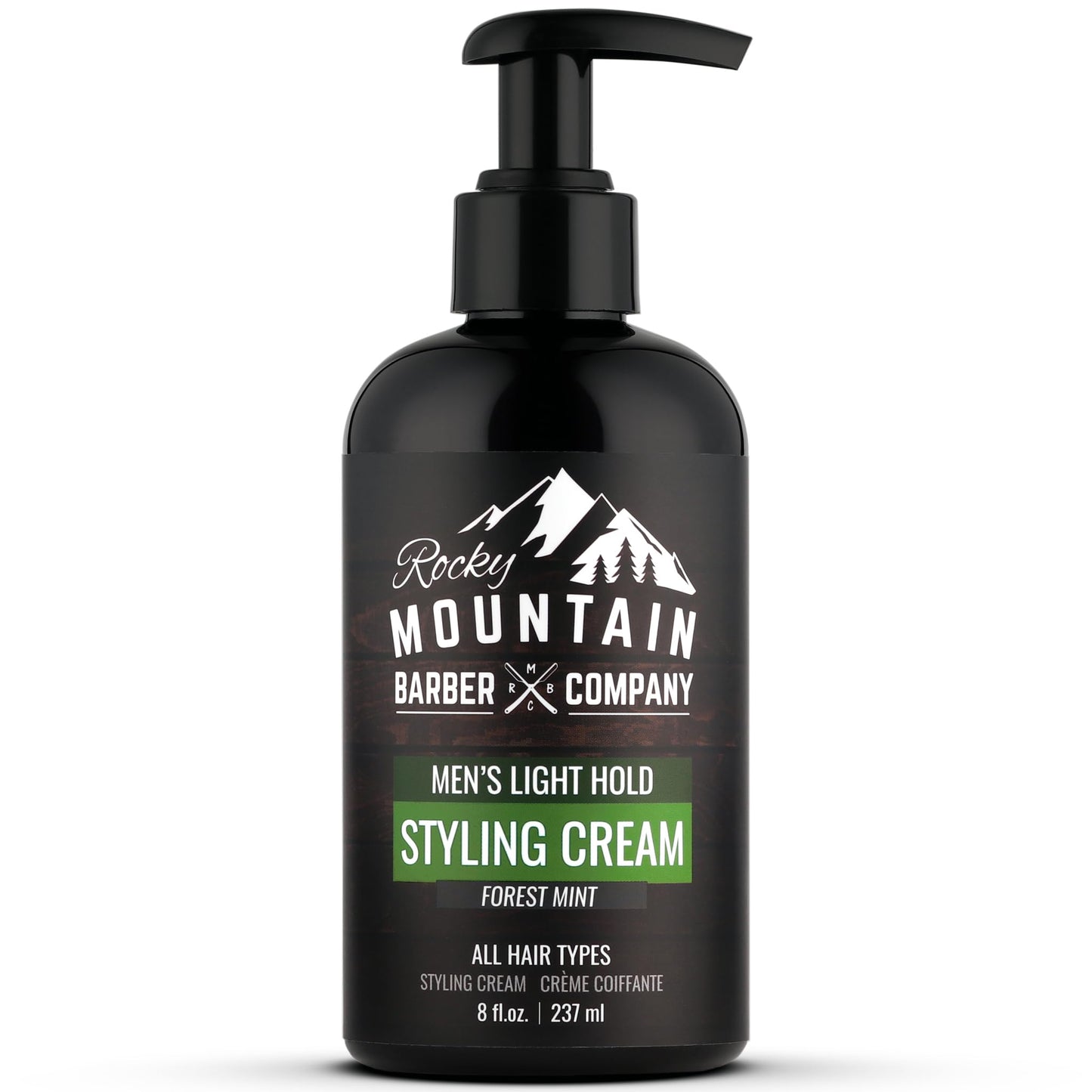 Rocky Mountain Barber Company Styling Hair Cream, White