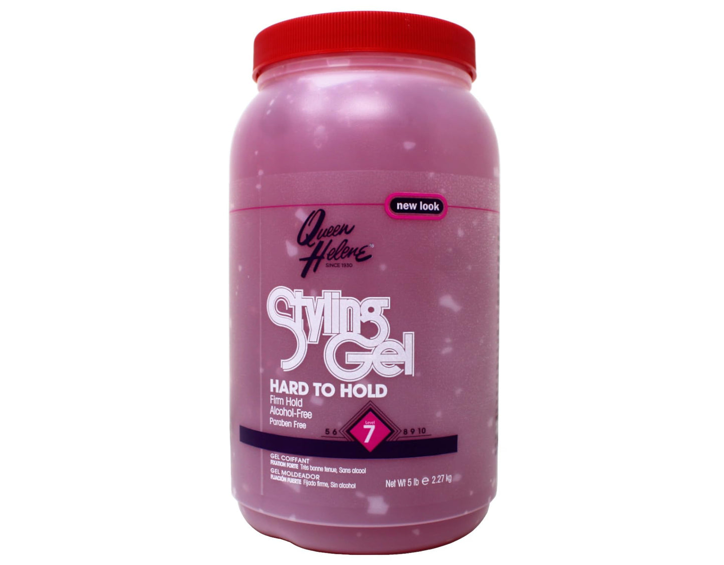 Queen Helene Hard to Hold Styling Gel, Firm Hold 7, Alcohol-Free, Paraben Free, 5 Lb