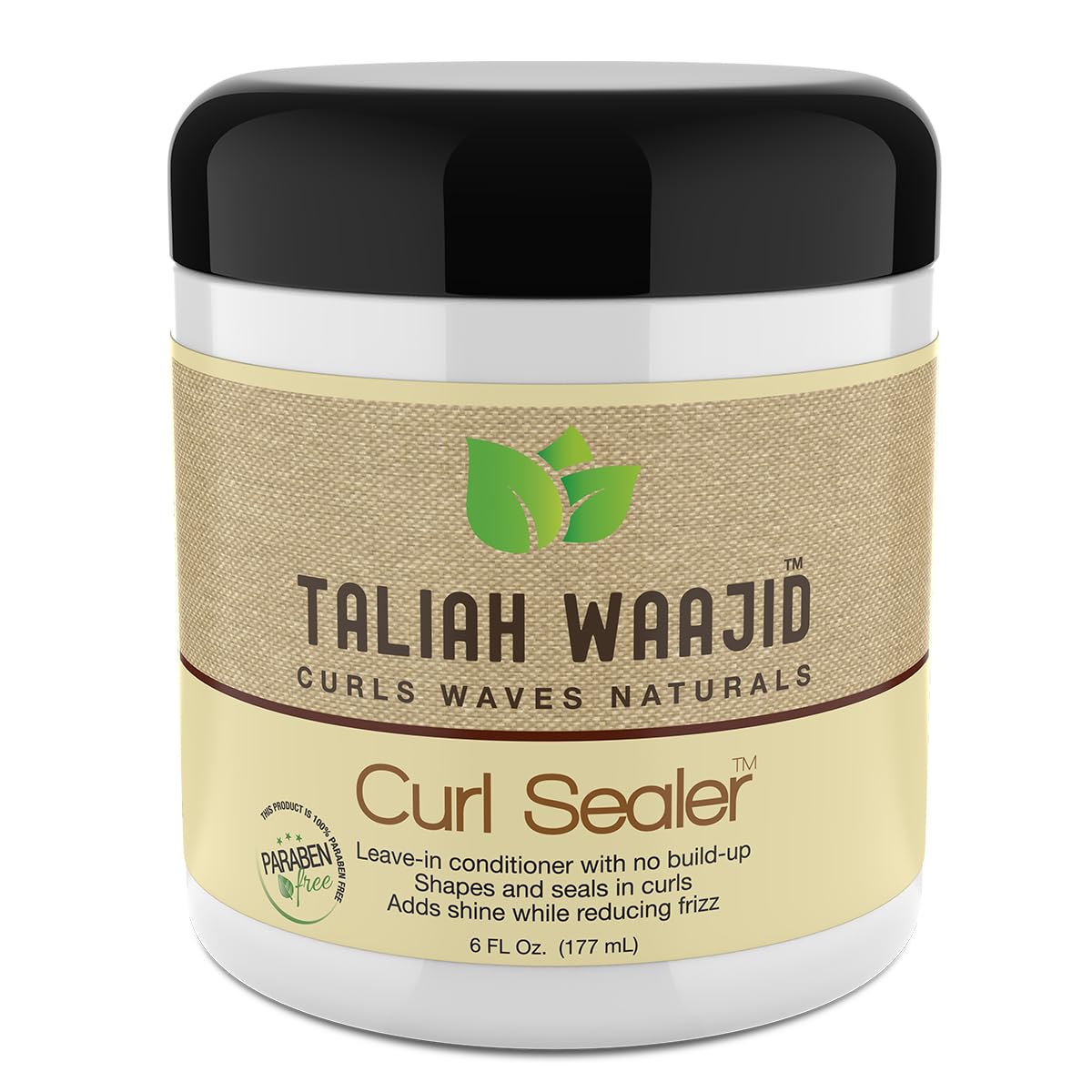 Taliah Waajid Curls Waves Natural - Curl Sealer | Leave-in-Conditioning | Shapes and Seals in Curls | No Build-up or Frizz | Stops Frizz, Adds Shine | 100% Paraben Free - 6oz - 2-Pack