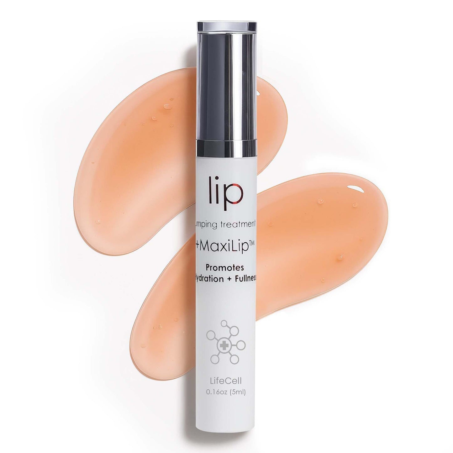 LifeCell Lip Plumping Treatment Glossy Balm with MaxiLip Peptides for Fuller, Smoother Lips Hydrating, Non-Irritating, Fragrance-Free Lip Care for All Skin Types