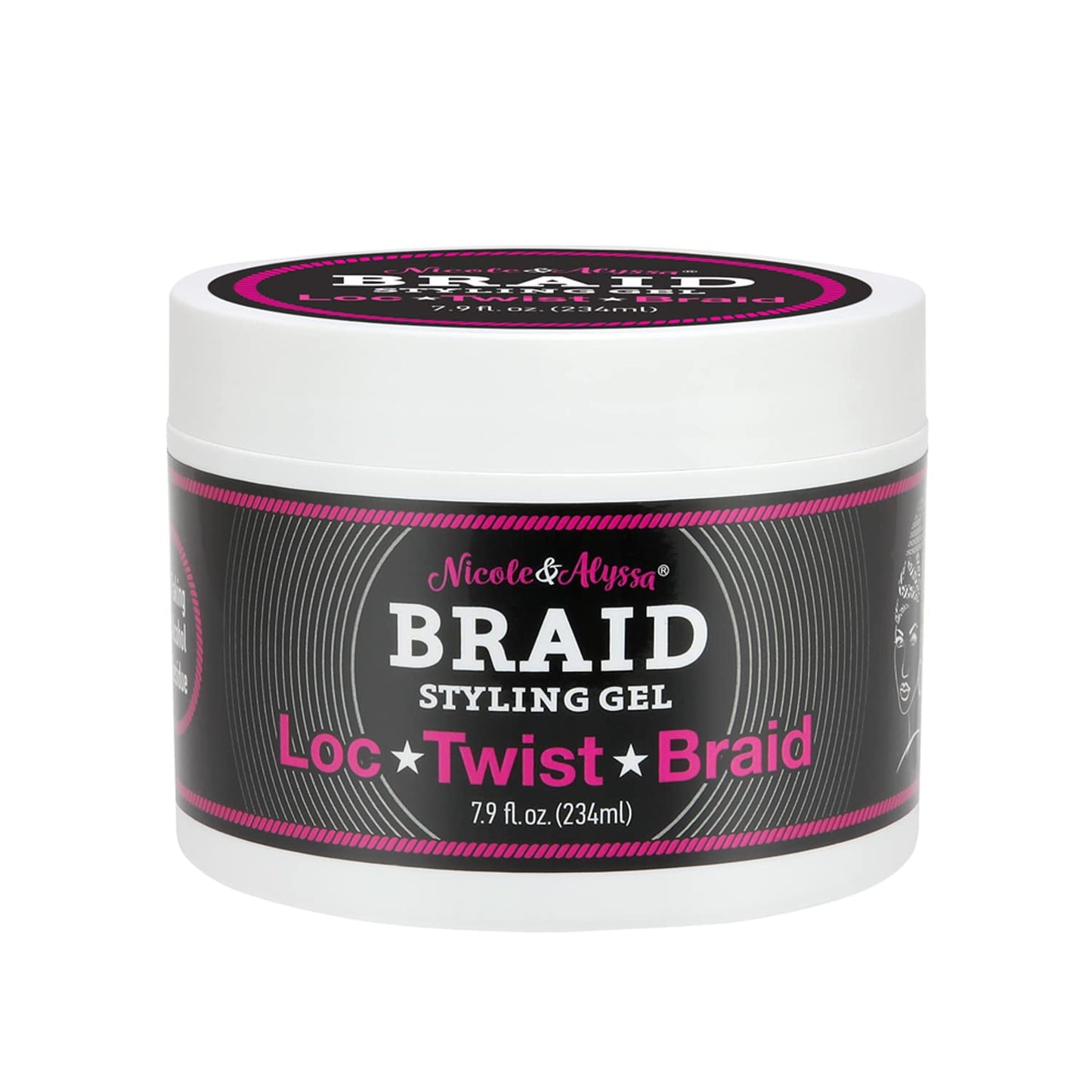 Braiding Gel 7.9oz No Flakes or Buildup, Perfect for Braids, Locs & Twists, Extra Hold, Frizz Control, Moisturizing Care