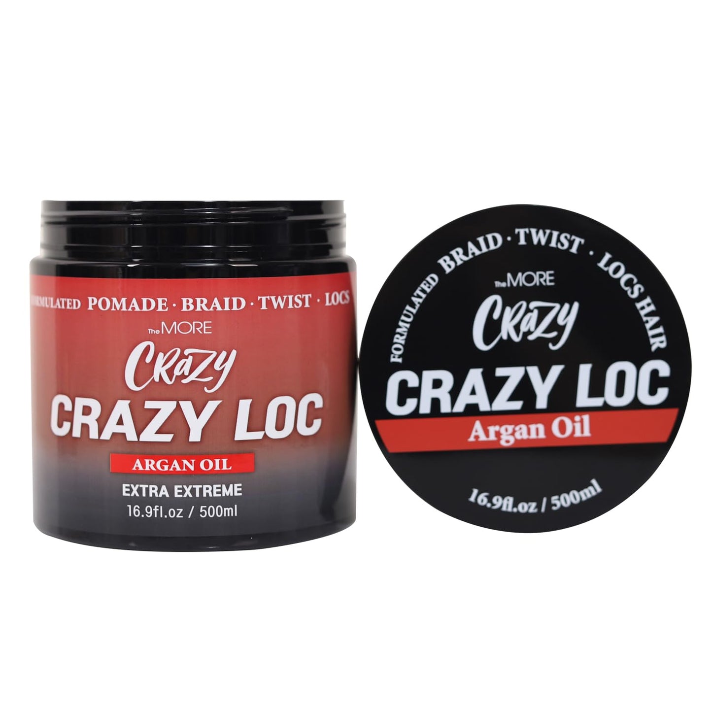 Crazy Loc, Super Extra Extreme Hold for Braid, Loc, Twist Hair, Perfect Styling Edge (500ml, Argan Oil)