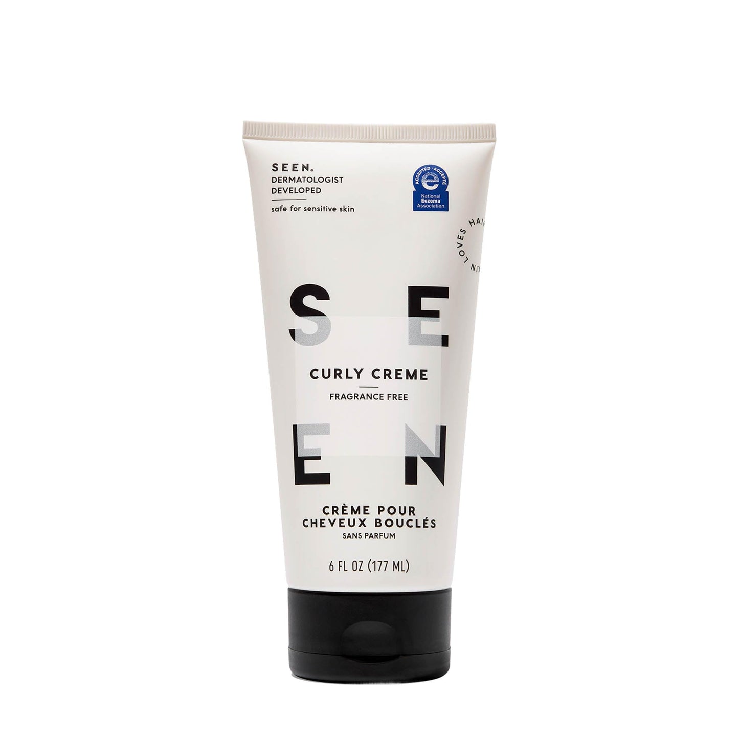 SEEN Curly Creme, Fragrance Free - Non-Comedogenic & Sulfate Free Curl Defining Styling Hair Cream- Anti Frizz- Heat Protectant- Safe for Sensitive Skin
