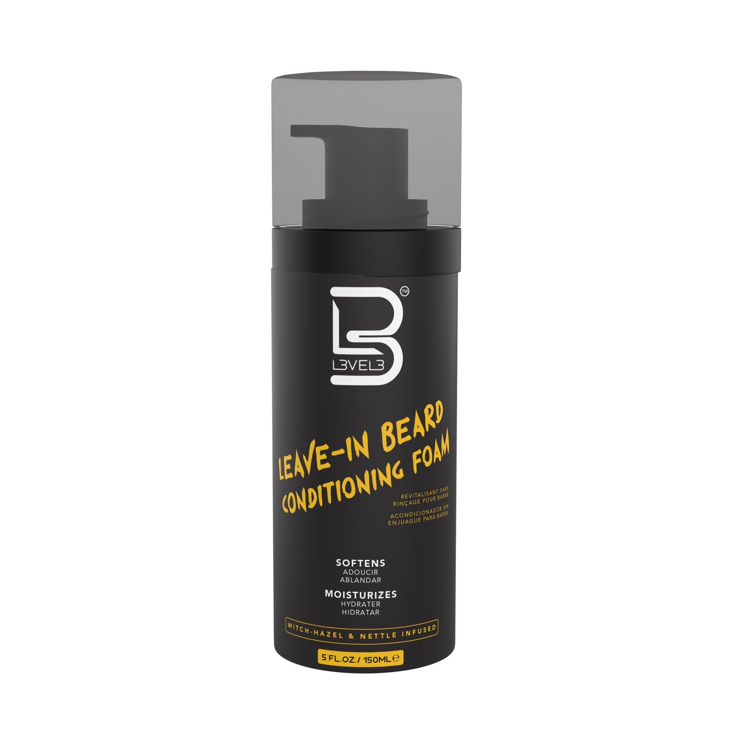 L3 Level 3 Leave-In Beard Conditioner Foam - Beard Hydrator - Soften and Moisturizes Facial Hair