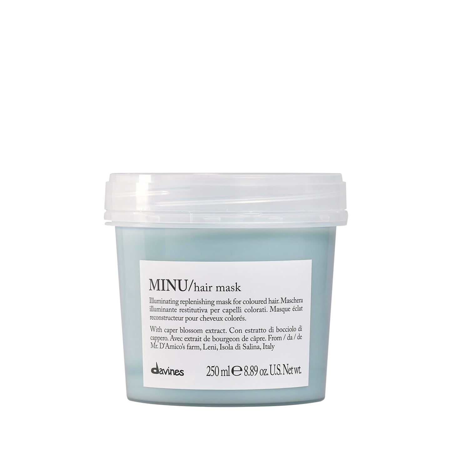 DAVINES MINU Hair Mask | Nourish and Brighten Color Treated Hair | Smooth and Add Shine