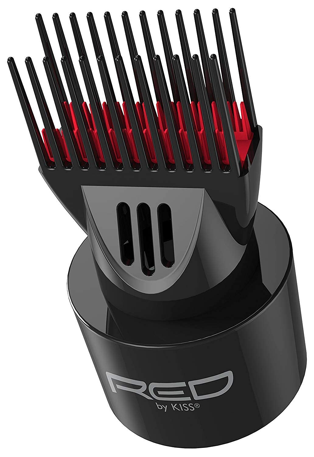Red by Kiss Universal Detangling Blow Dryer Hair Styling Pik Double Layer Pik Attachment for Smooth, Frizz-Free Hair Compatible with All Hair Dryers, Wigs, Weaves & Natural Hair