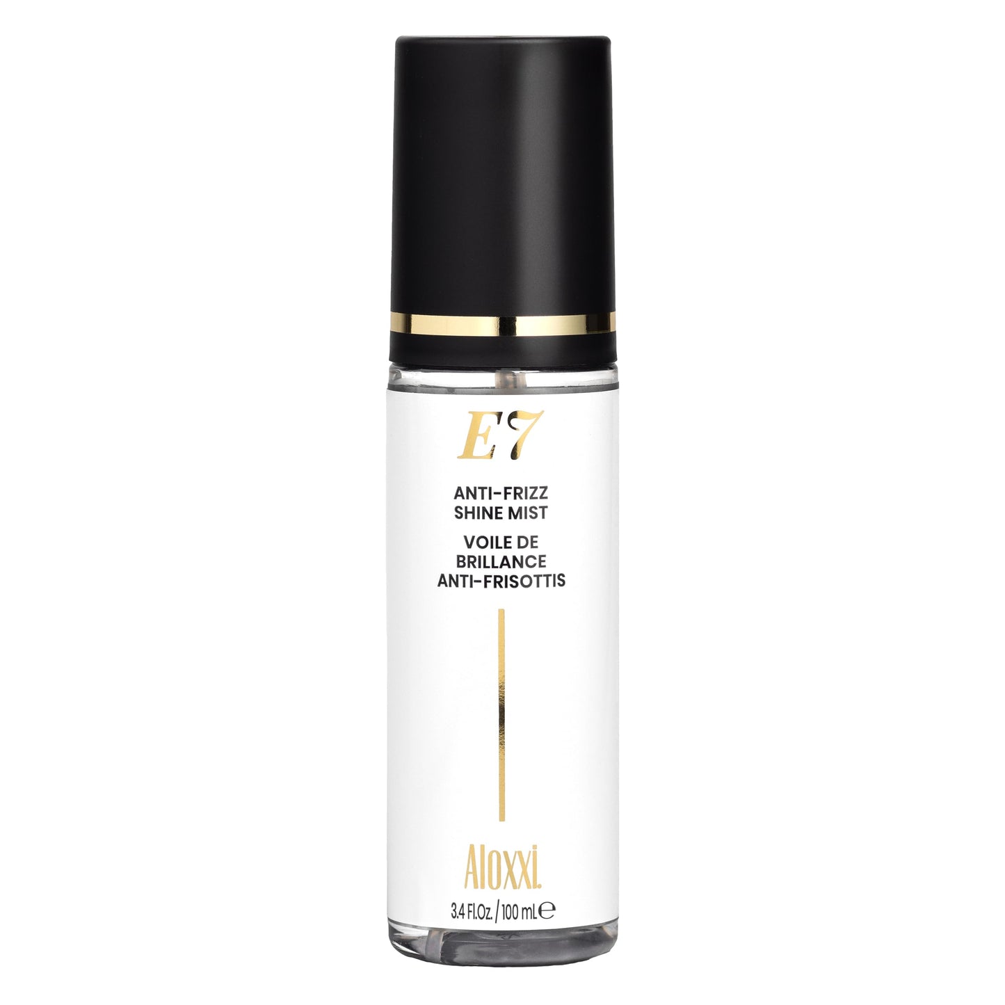 ALOXXI E7 Anti-Frizz Shine Mist, Dry Oil Hair Mist with 7 Essential Oils, Tames Frizz & Boosts Radiance, Safe for Color-Treated Hair, 3.4 Fl Oz
