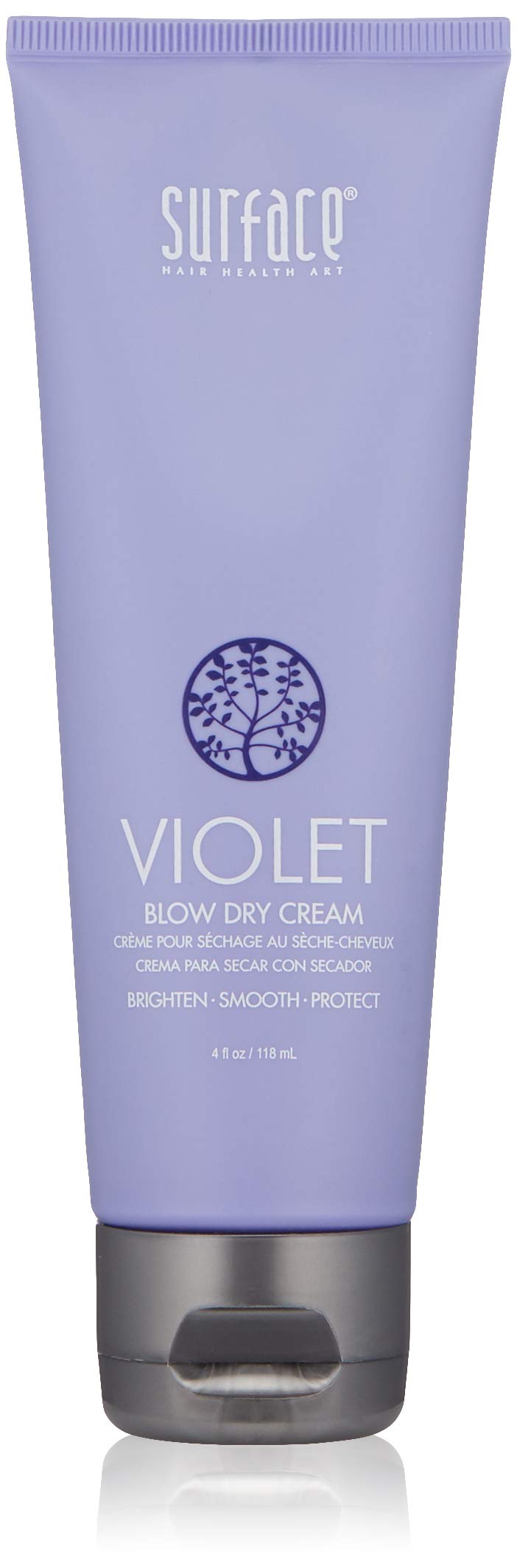 Surface Hair - Pure Blonde Violet Blow Dry Cream - Tones, Brightens & Protects Hair - 4 fl oz