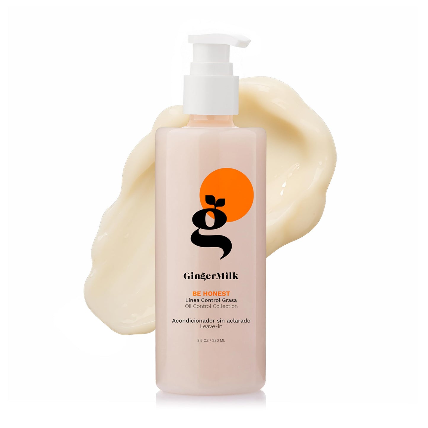 Ginger milk leave-in conditioner for oily hair. Enhances shine, manageability and controls frizz. Paraben, alcohol and sulfate free. | BE HONEST (8 fl oz.)