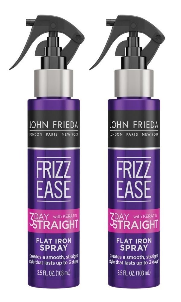 JOHN FRIEDA Frizz-Ease 3 Day Straight Flat Iron Spray 3.5 Ounce (103ml) (2 Pack)