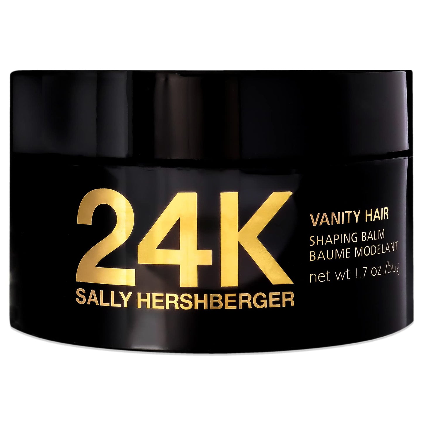 SALLY HERSHBERGER 24K Hair Shaping Balm for Men & Women - Smoothing, Volumizing, Texturizing Pomade For Soft Sleek Shine Finish - Salon Style Hair Styling Product -Flexible Hold -All Hair Types -1.7oz