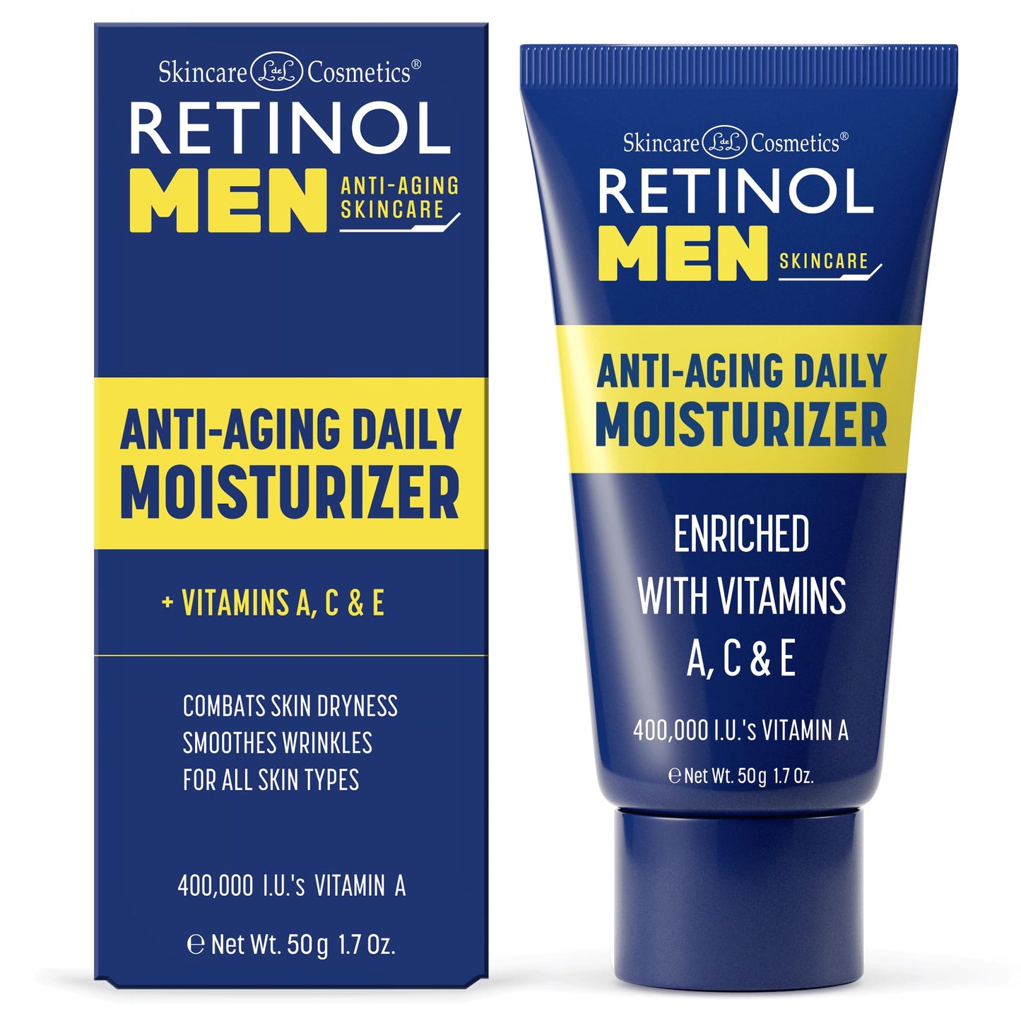 Retinol Men's Daily Moisturizer The Original Retinol Moisturizing Cream Made For A Man's Skin Anti-Aging Benefits of Exfoliating Vitamin A & Deep Hydration For Healthier, Younger Looking Skin