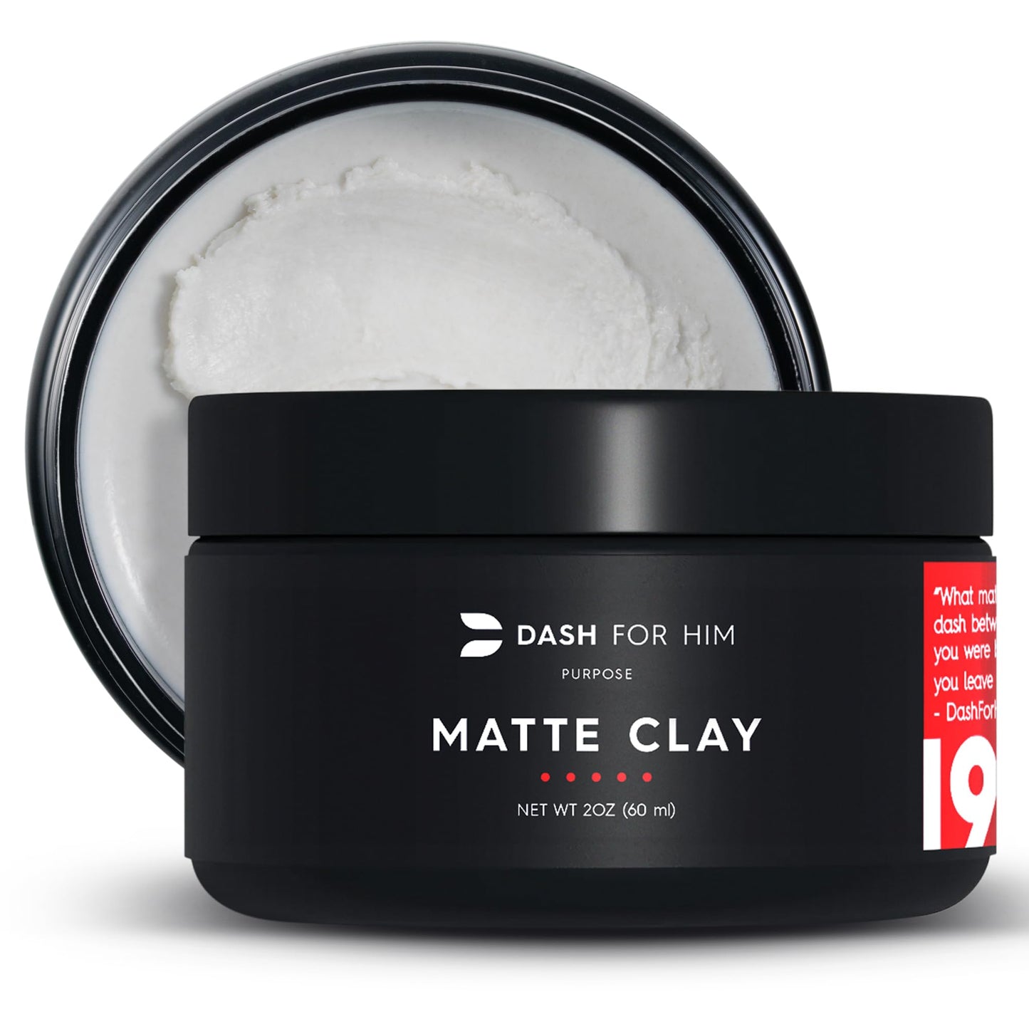 Hair Clay for Men Matte Finish | Medium Hold, Adds Volume & Texture | Clean Ingredients, Non-Greasy & Easy to Wash Out | Barber-Grade Men's Styling Clay | Made in the USA 2oz