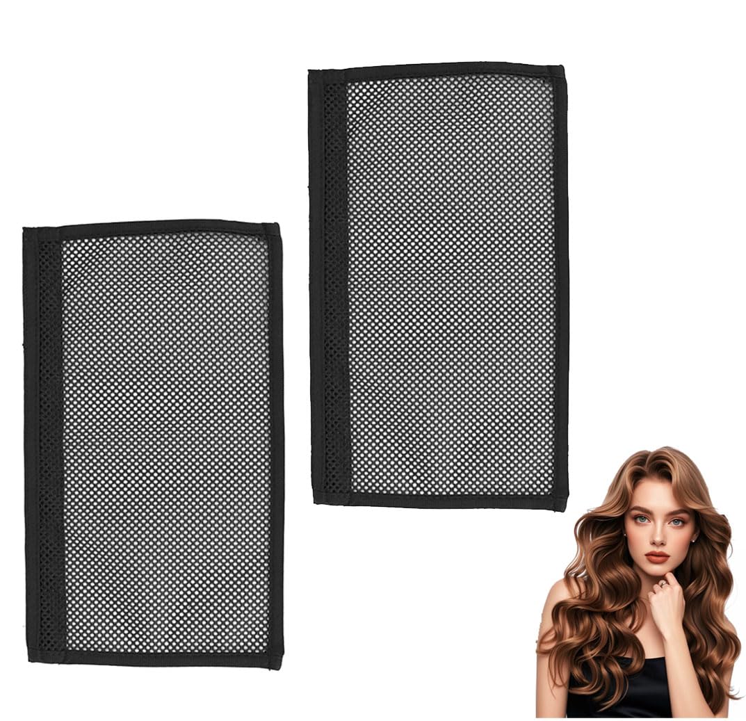 Hair Stretcher Lengthening Net for Curly Prevent Shrinkage Lock Hair Stretcher Looser Wave Ringlets Hair Styling Tools Black 13in 2PCS