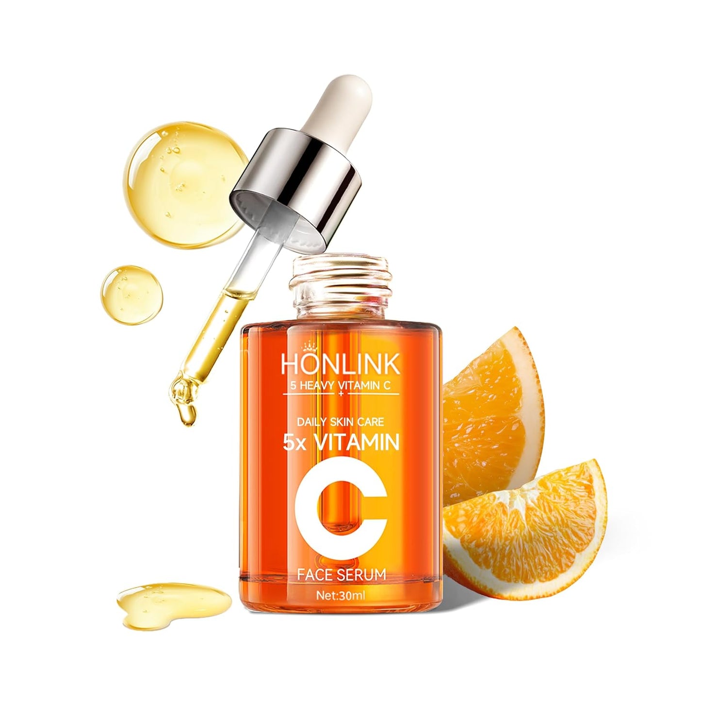 5X Vitamin C Korea Serum for Face 30ML,SADOER Hydrating Face Essence,Hyaluronic Acid, Centella For Dull Facial Skin,Uneven Tone,Fine Lines,Pores, Dry Skin, Morning & Evening Skincare Women Gift