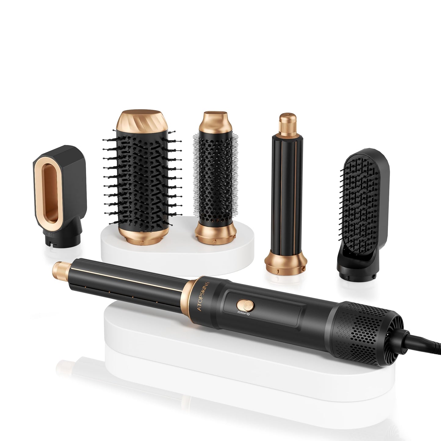 6 in 1 Blow Dryer Brush & Hot Air Brush, Negative Ion Hair Styler Set, 1000W Hot Air Styler for Auto Curling, Fast Drying, Straightening, Volumizing, Hair Styling Tools Gift for Women