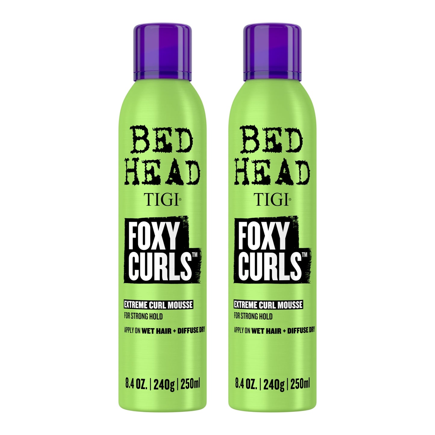 TIGI Bed Head Foxy Curls Curly Hair Mousse for Strong Hold - For Frizzy & Curly Hair - With Anti-Frizz & Heat Protection - Use on Wet Hair - Premium Hair Care Products - 8.4 oz (2 Pack)