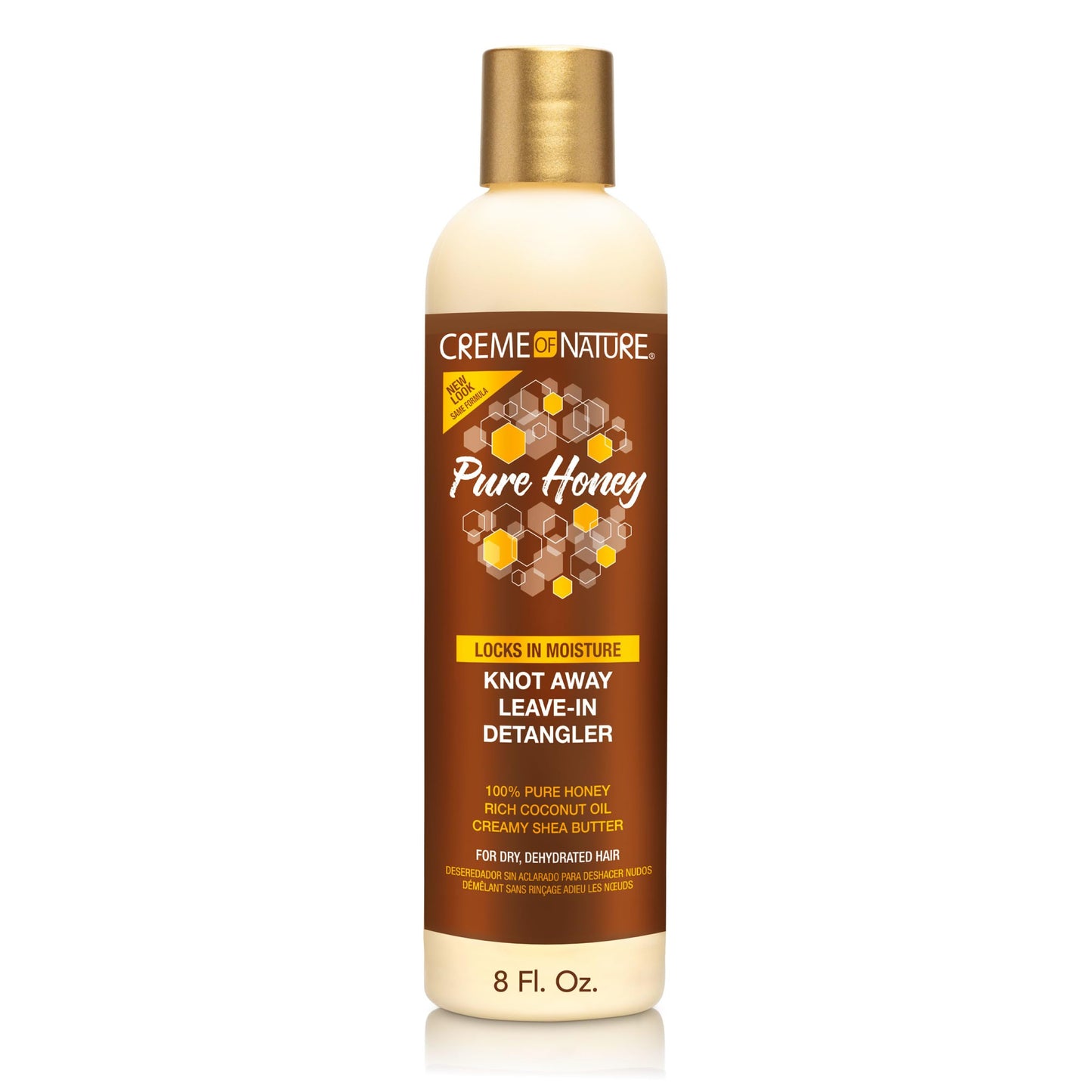 CREAM OF NATURE Pure Honey Knot Away Leave-In Detangler, 8 oz