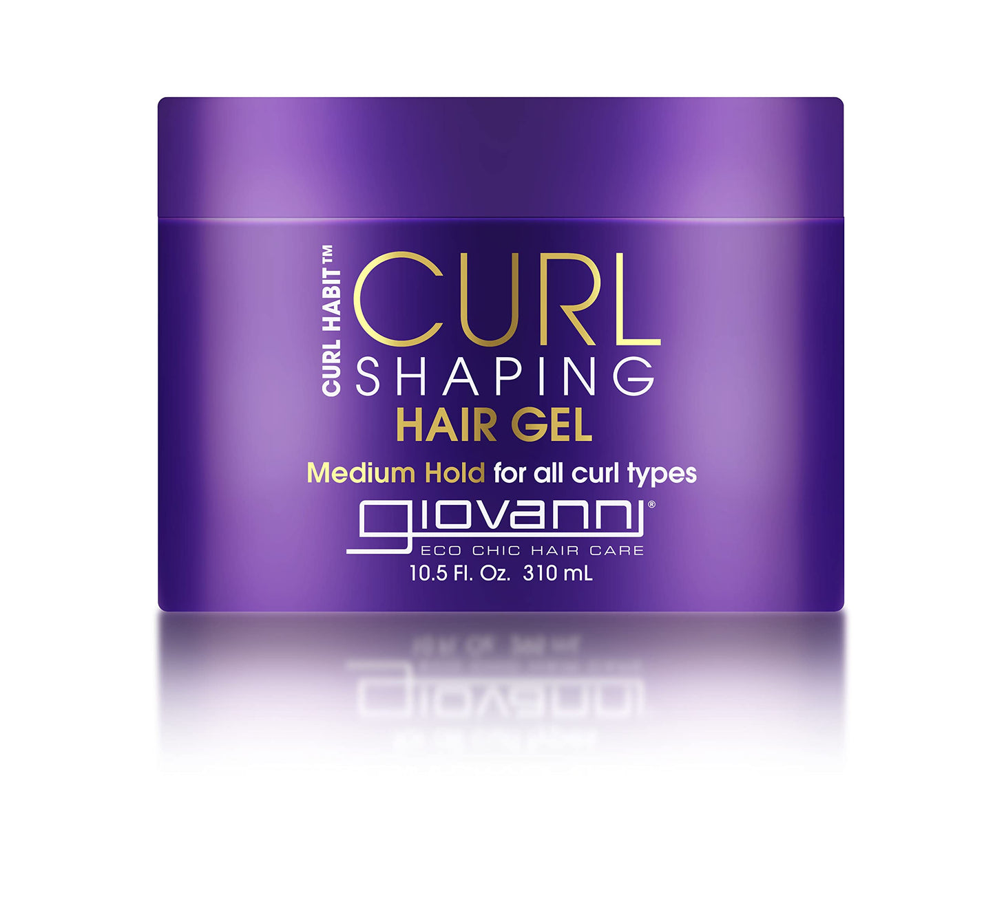 GIOVANNI Curl Habit Curl Shaping Hair Gel - Medium Hold, Light Weight, Curly Hair Gel, Moisturizes Curls, Tames Frizz & Flyaways, Controls Static, Curl Gel for Curly Hair, Silicone Free - 10.5 oz