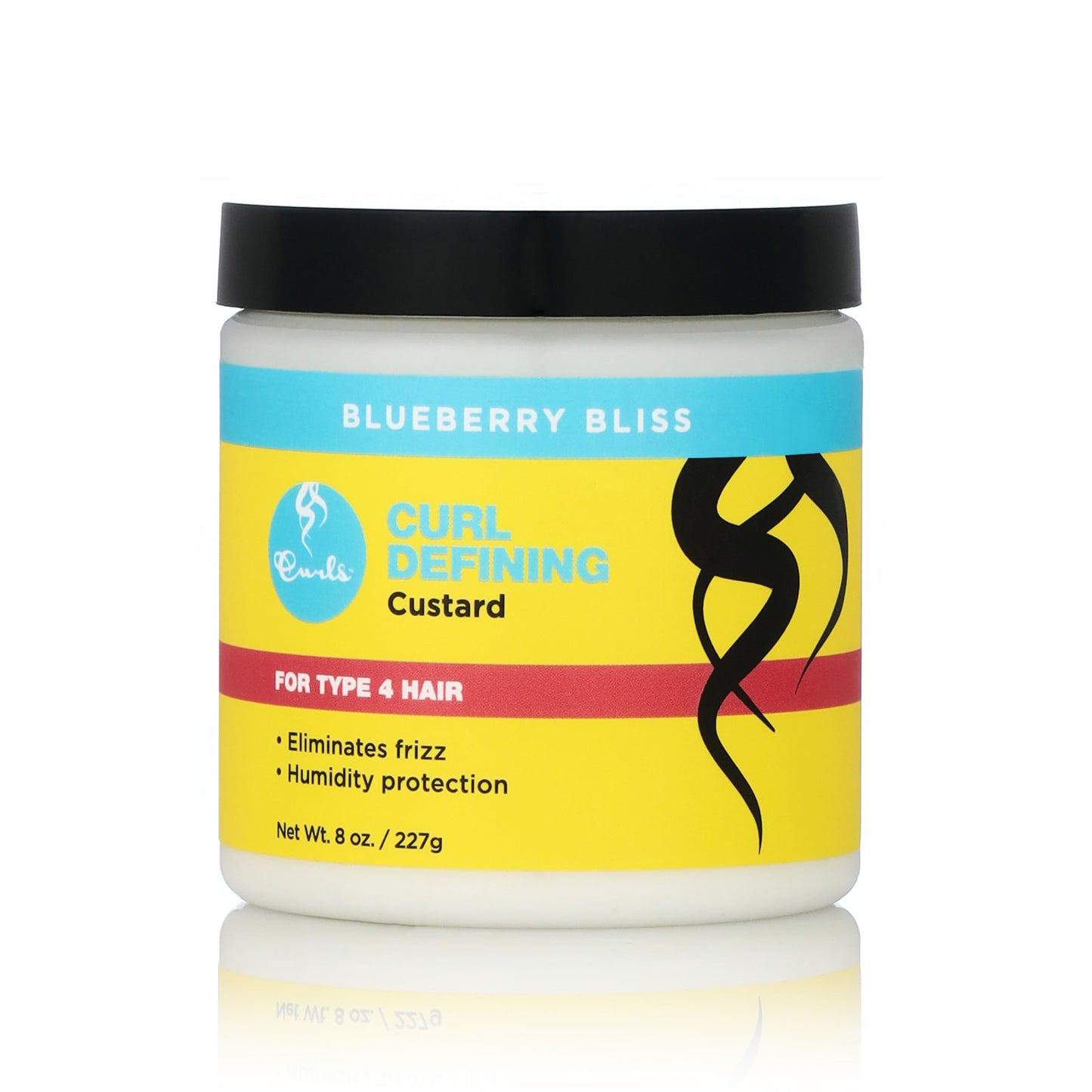 Curls Blueberry Bliss Defining Custard - 8 oz, Cream for Frizz Control & Humidity Protection, Enriched with Aloe Leaf Extract, Coconut Oil, Shea Butter & Mango Seed Butter, Type 4 Coils