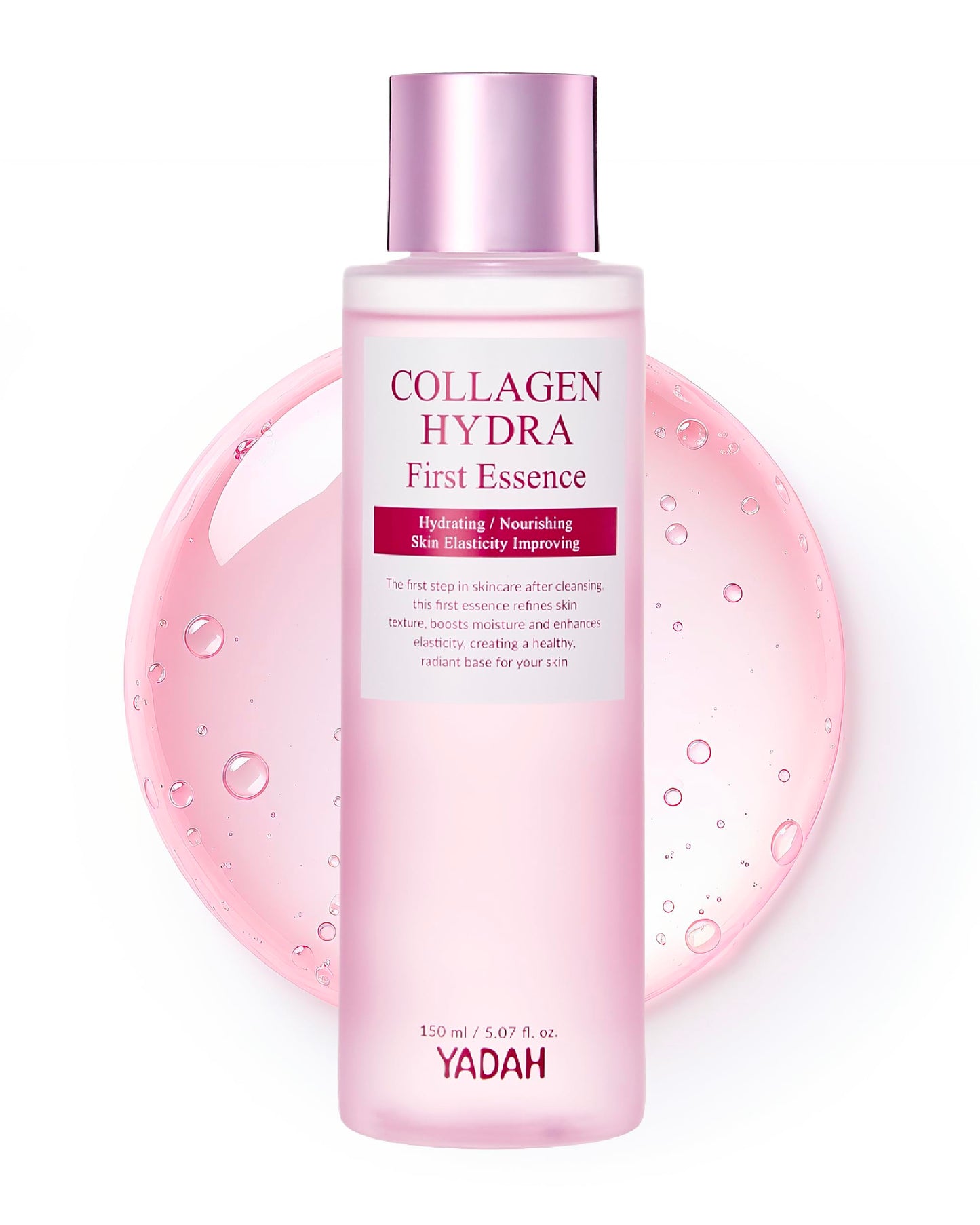 YADAH Collagen Hydra Essence Deep Hydration, Soothing with 80,000ppm Collagen peptides and Triple Hyaluronic Acid, Centella Asiatica Extract, Niacinamide 5.07 fl oz