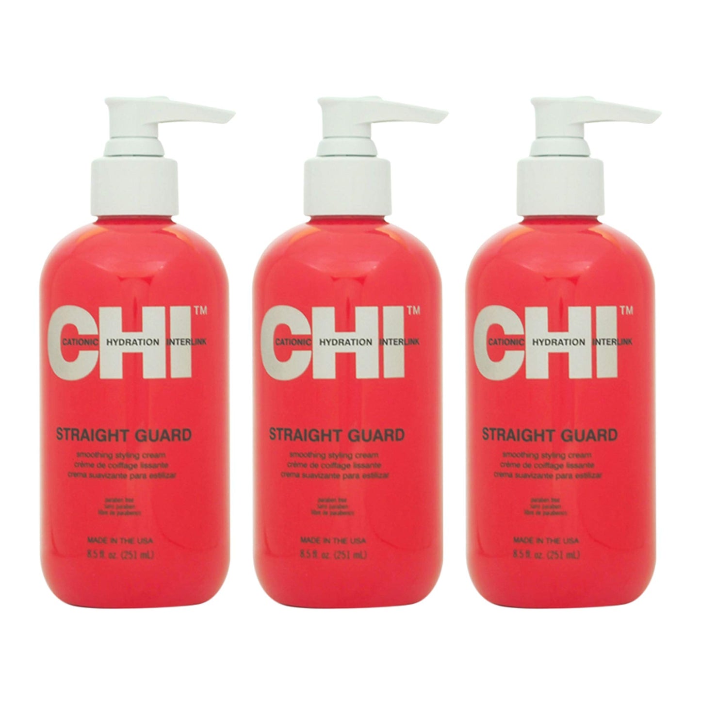 Straight Guard Smoothing Styling Cream by Chi for Unisex - 8.5 oz Creme - (Pack of 3)