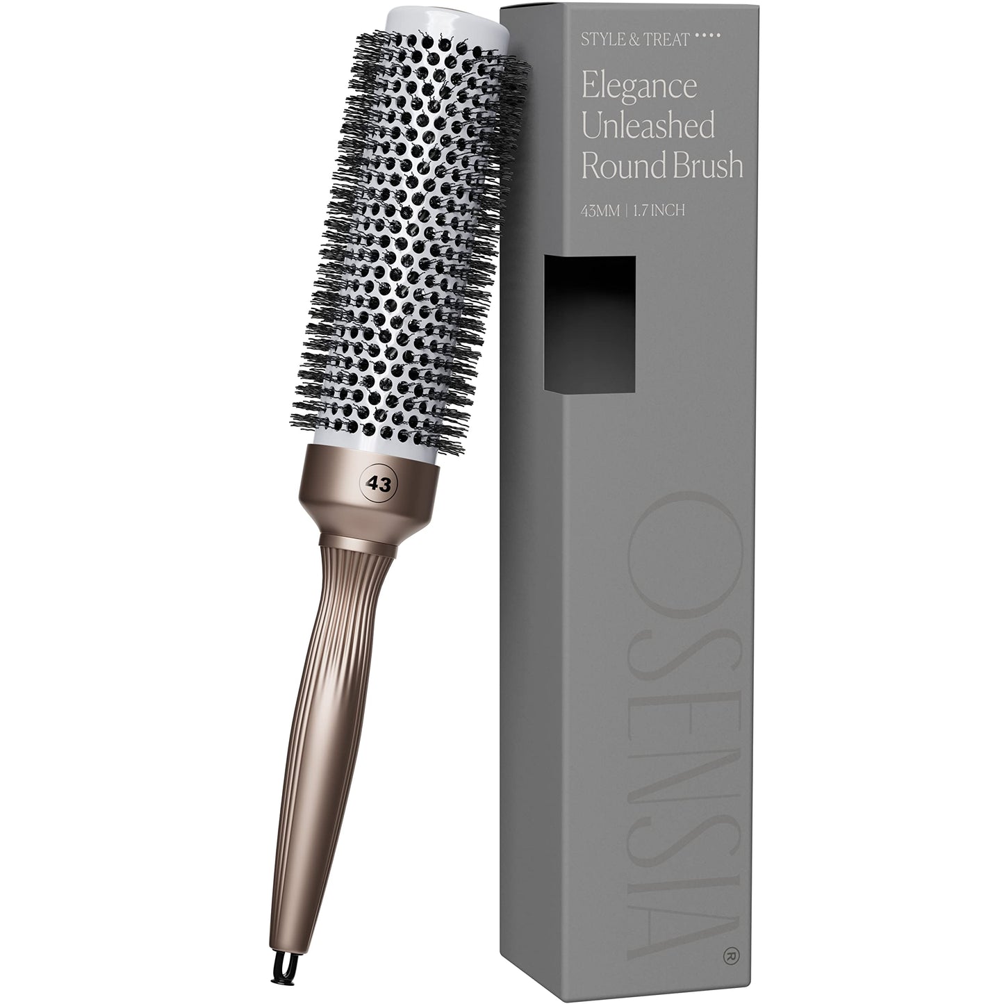 Professional Round Brush for Blow Drying 1.7 Inch 25% Faster Dry Time - Ceramic Ionic Brush for Precise Styling & Volume Hairbrush Adds Wave & Enhances Shine for Men & Women