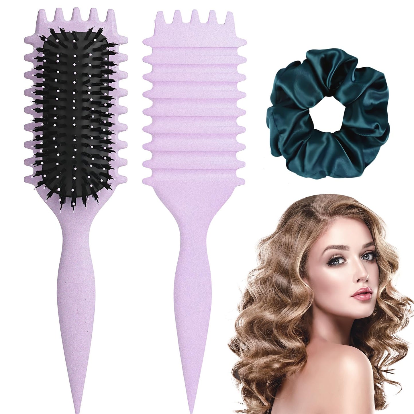 Curly Hair Brush,2025 Curly Hair Products Curl Defining Brush, Bounce Defining Hair Shaping for Women Men
