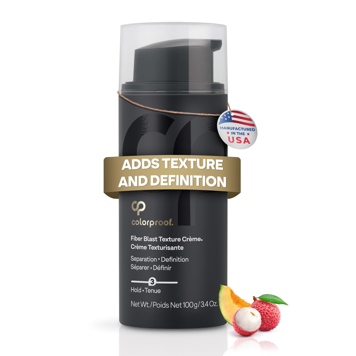 Colorproof Fiber Blast Texture Cr�me 3.4 Fl. Oz. Hydrating, Non-Greasy Hair Texture Cream with Lychee & Melon Scent, Travel Size Styling Cream