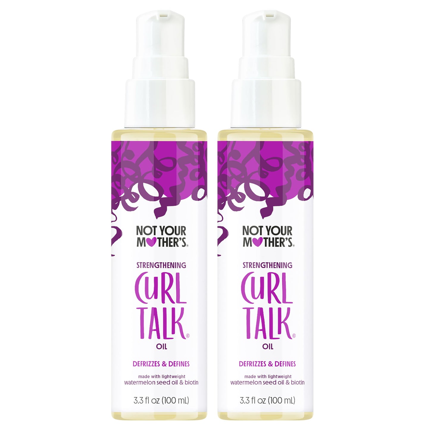 Not Your Mother's Curl Talk Strengthening Oil (2-Pack) - 3.3 fl oz Each - Nourishing, Frizz-Control, and Strengthening Oil for Curls