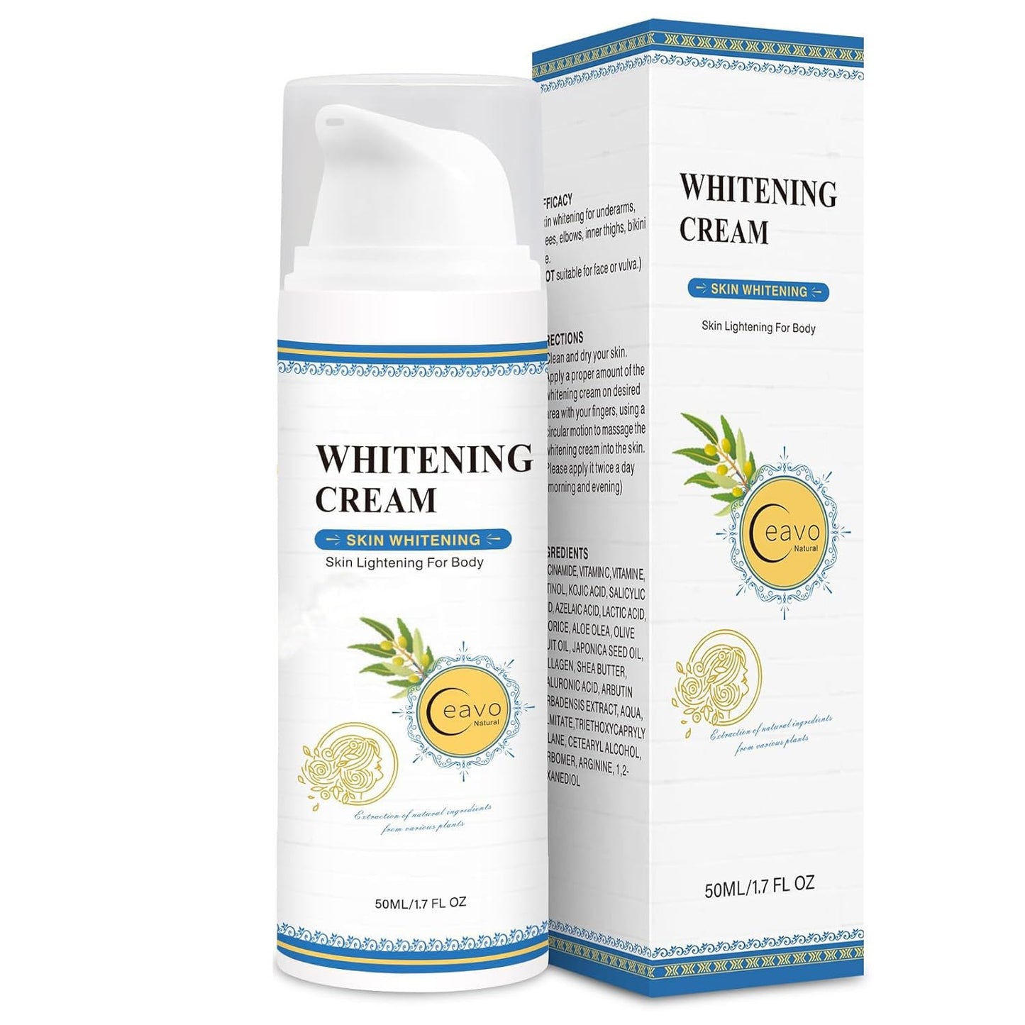 Skin Whitening Cream Skin Bleaching Cream for Body Intimate Area, Private Parts, Underarm, Knees, Elbows, Inner Thigh, Bikini Areas, Bikini Line, Lightening Dark Spot Remover For Intimate Part
