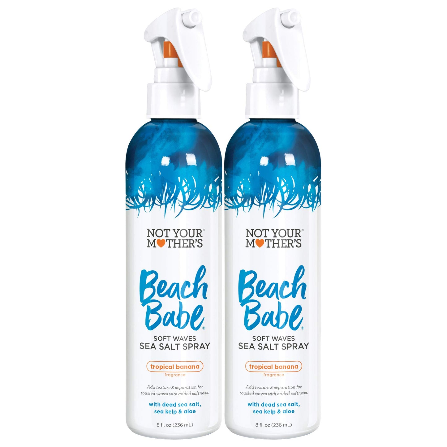Not Your Mother's Beach Babe Sea Salt Spray - 8 fl oz - For Effortless Soft Tousled Waves (8 Ounce, 2-Pack)