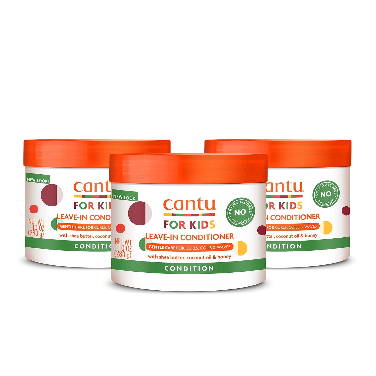CANTU Care for Kids Leave-In Conditioner with Shea Butter, 10 oz (Pack of 3)